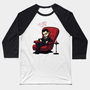 Therapist Vampire Therapy Humor Baseball T-Shirt